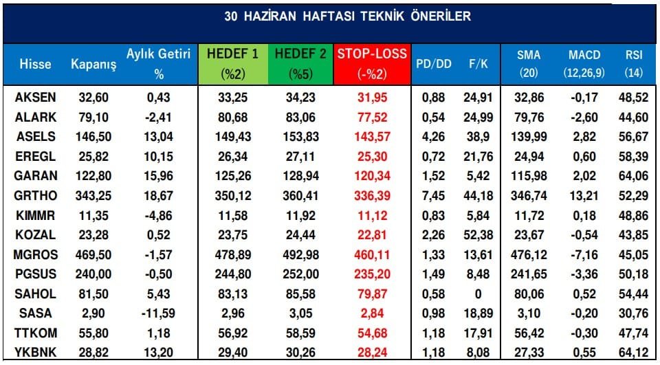 A1 Capital Hisse Önerisi - 30.06.2025
